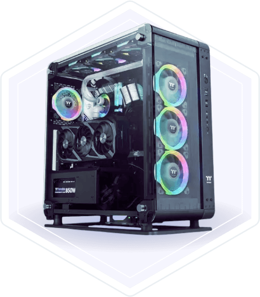 Ordenador de sobremesa personalizado, ensamblado para tareas profesionales como diseño, oficina o gaming.