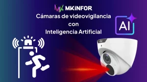 cámara de videovigilancia con inteligencia artificial activando evento por intrusión